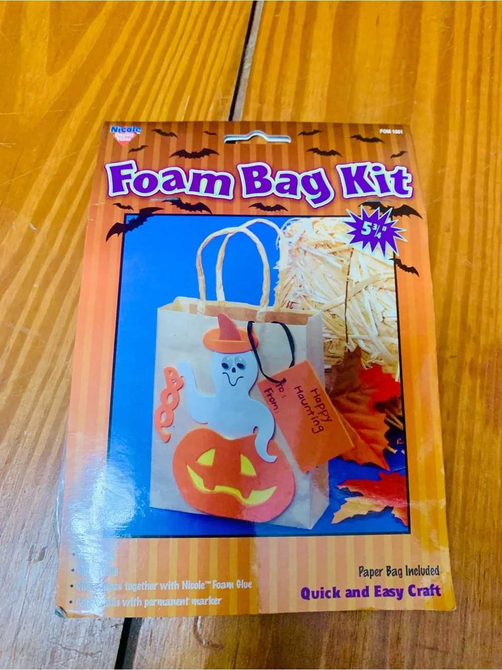 Orange Halloween Foam Bag Craft Kit